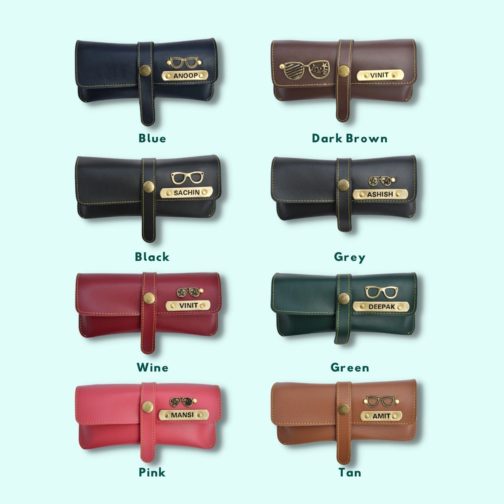 Personalized Eyewear Case - Custom Name Tag with Charm