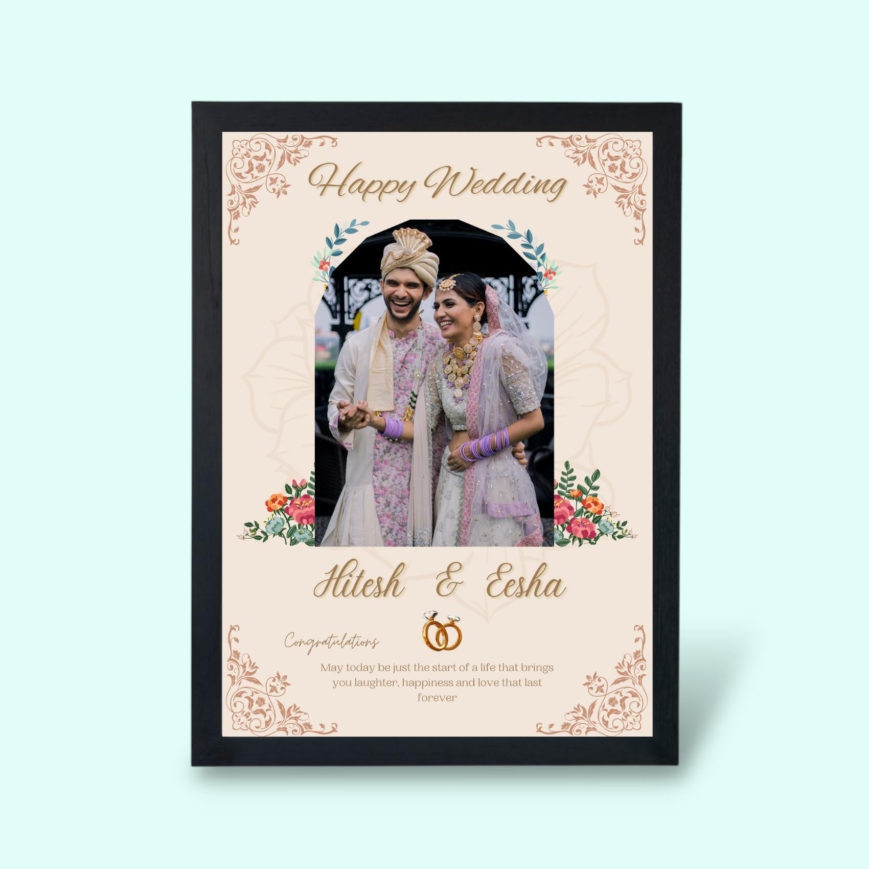 Personalized Wedding Frame - Best Gift | Wedding Wishes | Marriage ...