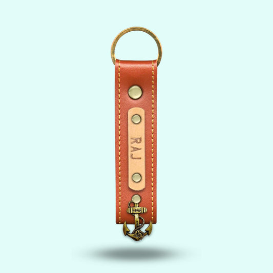Personalized Premium Keychain - Tan