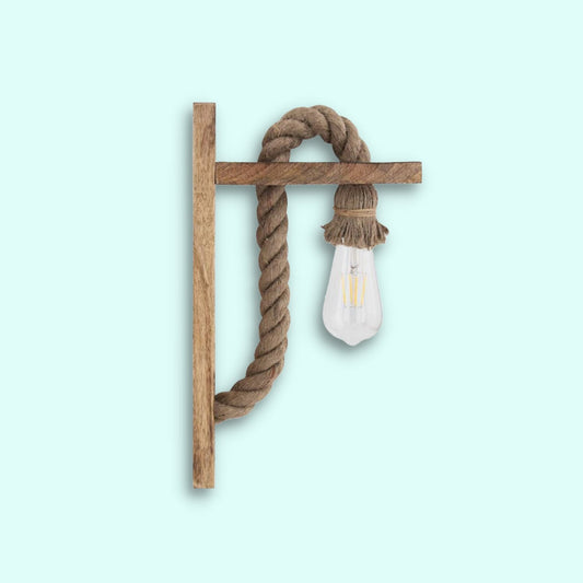 Wood Rope Design Wall Light