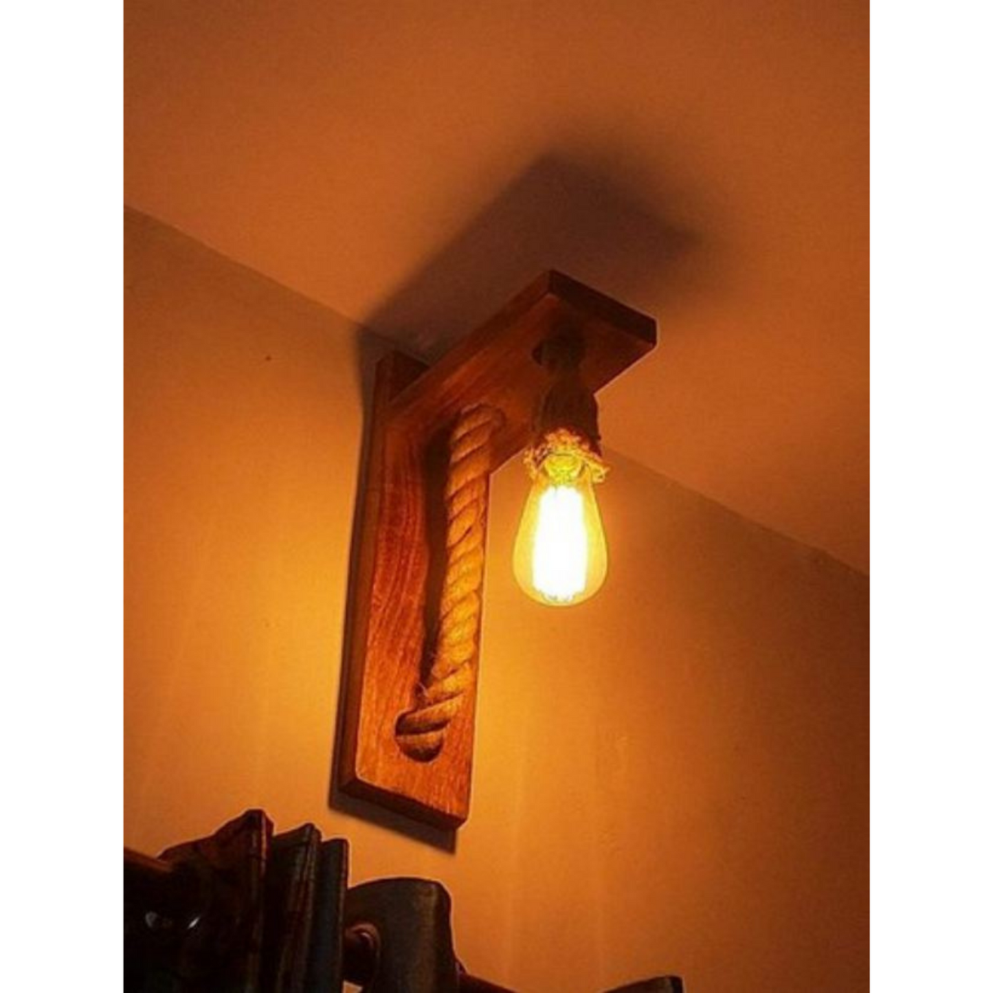 Wood Rope Design Wall Light