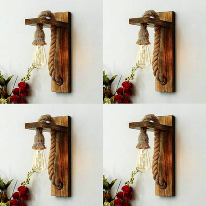 Wood Rope Design Wall Light